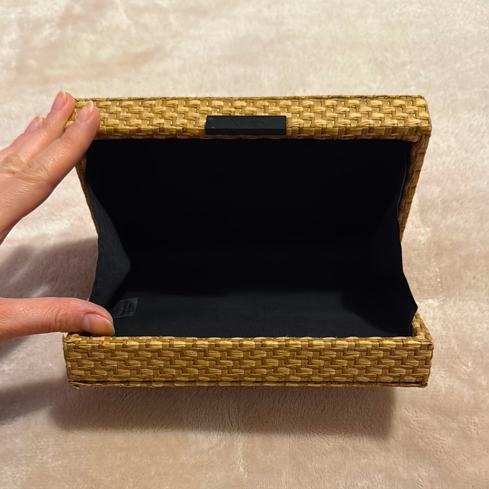 Woven Tan Clutch
